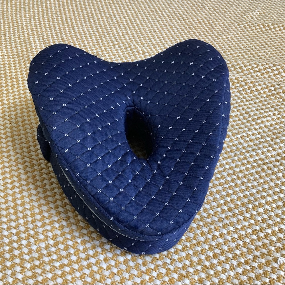 Spine Support pillow Navy Blue Memory Foam Cushion
